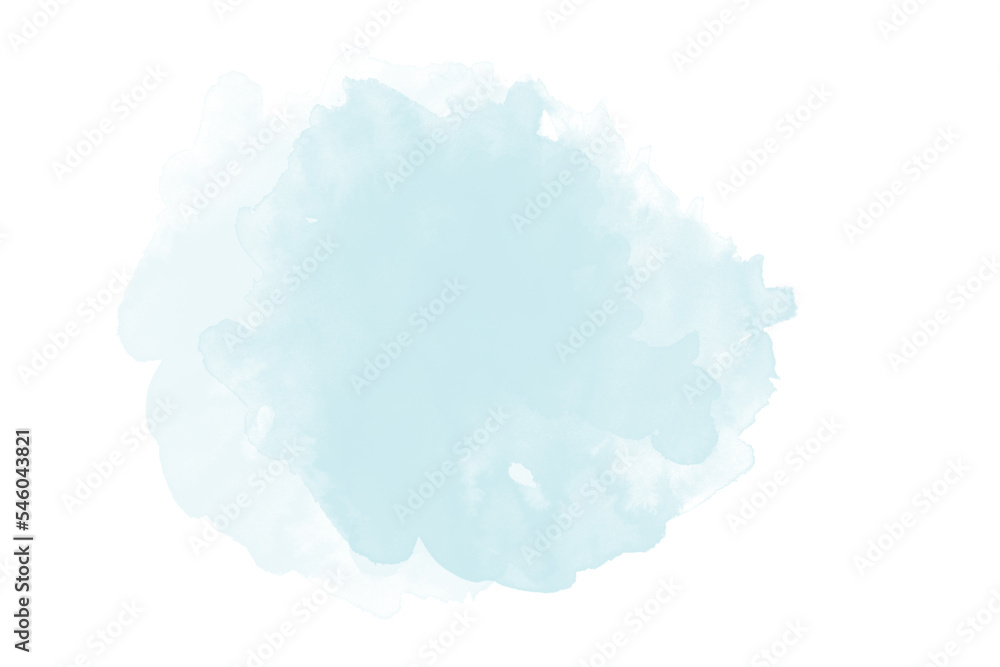 Wall mural abstract light blue watercolor background, png