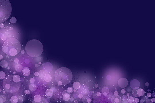 dark blue background with purple bokeh lights and free space