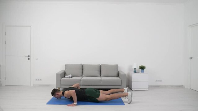 man athlete training pushups sport. sport man athlete training pushups. home sport training