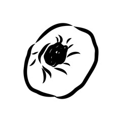 Indian, Asian food delicious samsa. Vector hand drawn illustration.sketch