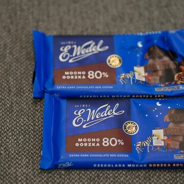 Polish E. Wedel brand dark chocolates with 80 percent cocoa