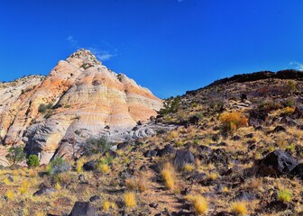Jones Bones hiking trail St George sandstone Snow Canyon Utah, by Zion’s National Park. USA.