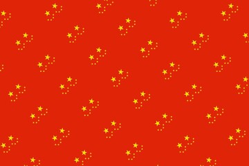 Geometric pattern in the colors of the national flag of People's Republic of China. The colors of People's Republic of China.