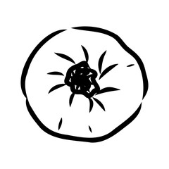 Indian, Asian food delicious samsa. Vector hand drawn illustration.sketch