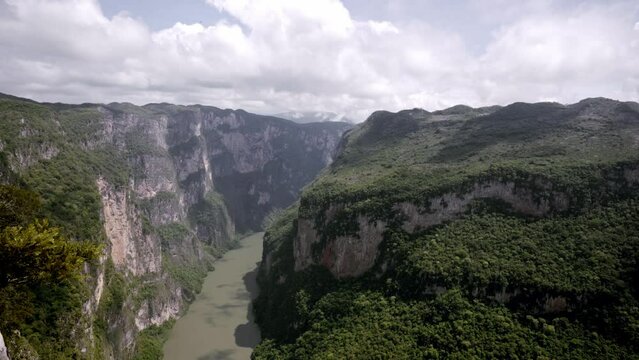 View from above the Sumidero Canyon and Grijalva River