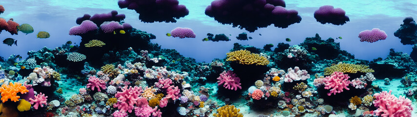 Fototapeta na wymiar Artistic concept illustration of a underwater landscape
