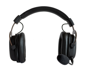Customer service headset on white background. Call center concept.