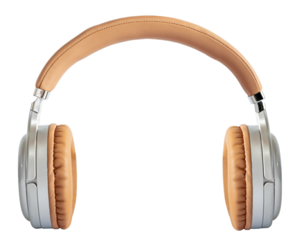 High-quality headphones on a blank background.