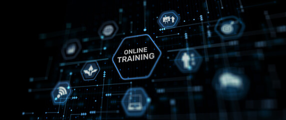 Training online Skills Business Technology Concept