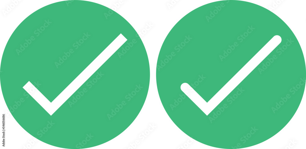 Aufkleber check mark button set vector illustration . tick icon set