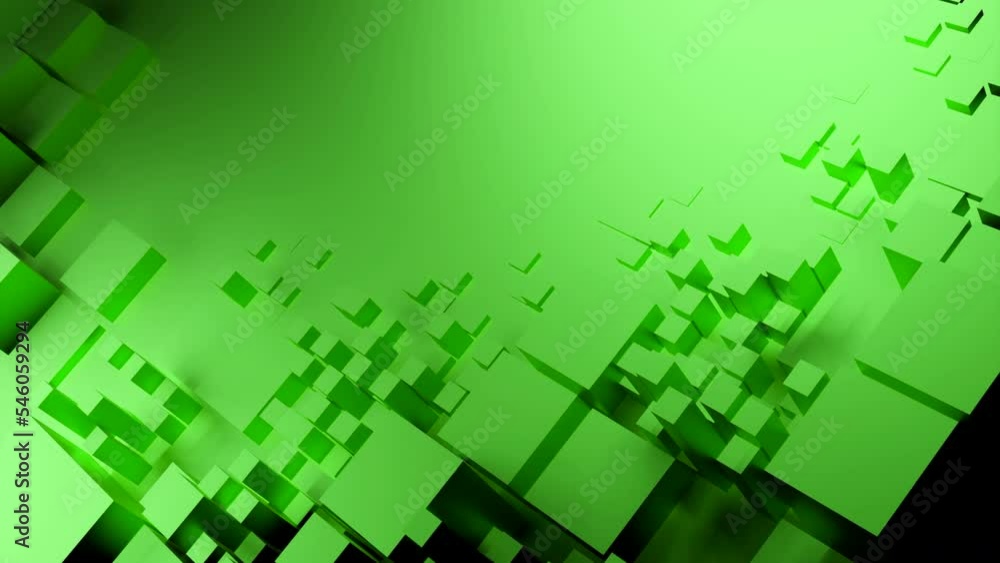 Poster surface waves of 3d squares. design. smooth surface with wave of 3d squares. 3d squares rise in wave