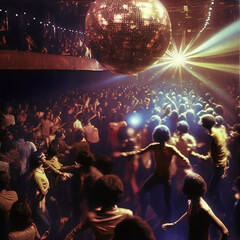 Fototapeta premium Soul Party Time. Dancers of soul, funk or disco.