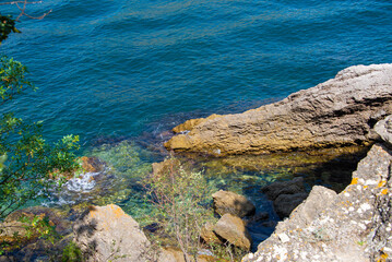 Black Sea coast in Novy Svet in Crimea