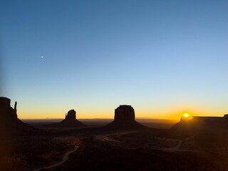 Beautiful view of Monument Valley at sunset. Utah, United States.