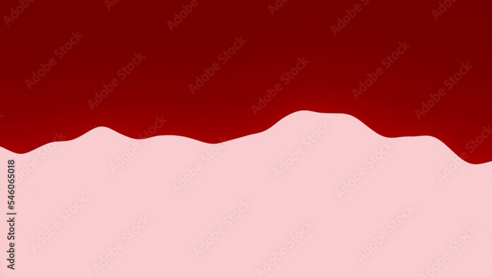 Poster blue and red background. design. light background with thick paint depicting a wave that oscillates 
