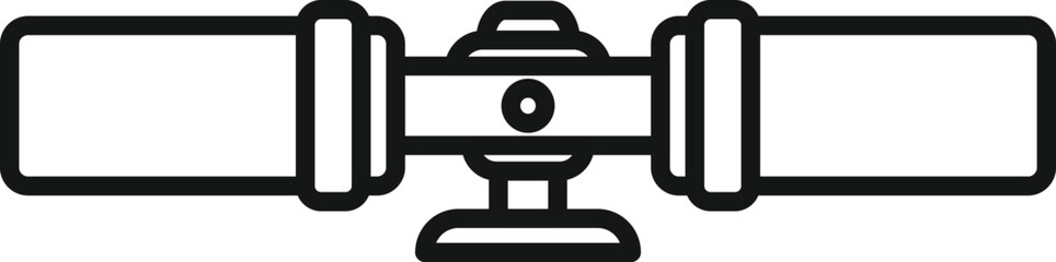 Metal scope icon outline vector. Rifle target. Military weapon