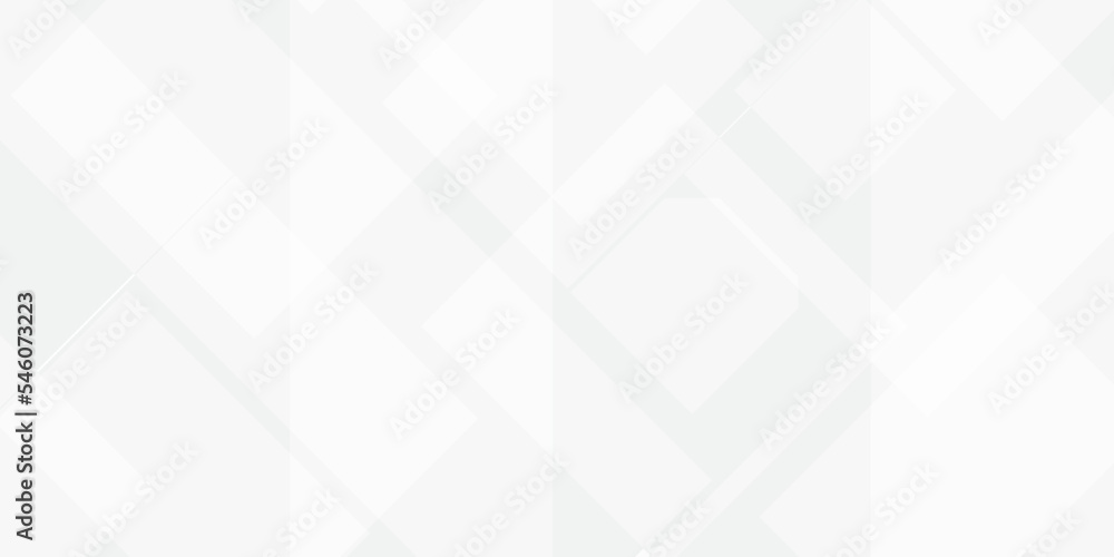 Poster abstract white and grey geometric overlapping square pattern, design of technology background with s