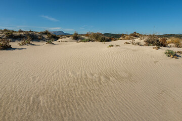 Sand patterns on dune Capo Comino, Siniscola, Sardinia