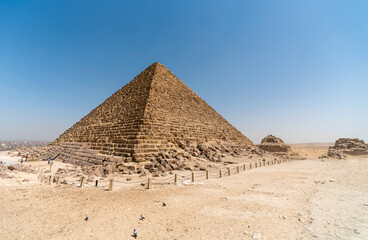 Fototapeta na wymiar pyramid in the desert in luxor egypt