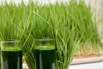 Wheatgrass saturates body with dietary fiber which improves bowel function cleanses of toxins....
