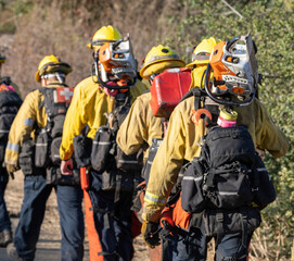 Firefighters fighting California Wildfire