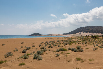 Fototapeta na wymiar A view over Golden Beach in Northern Cyprus