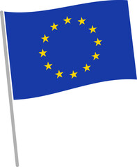 風になびくEUの旗