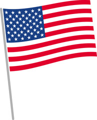 Fototapeta premium 風にはためくアメリカの国旗