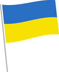 風になびくウクライナの国旗