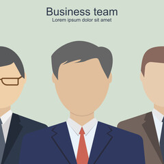 Business team. Group business people. The company staff. Business concept. Vector illustration.