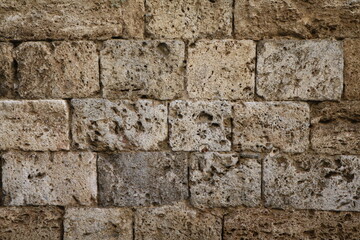Old wall in San Gimignano, Tuscany Italy