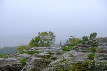 misty morning in the mountains