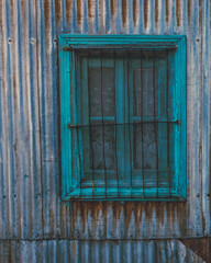 Picturesque typical construction in the town of Puerto Piramides, Peninsula Valdes, Chubut...