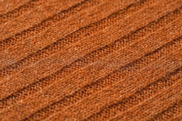 Closeup view of knitted fabric texture with pattern as background