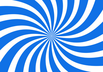 Blue and white twisted swirl sunburst background