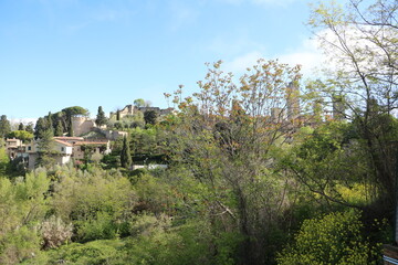 Landscape around San Gimignano in spring, Tuscany Italy