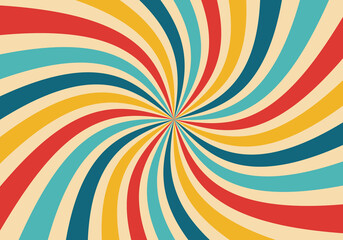 Multi colour vintage sunburst starburst twisted background