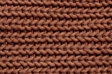 Closeup view of knitted fabric texture as background