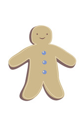 gingerbread man, vectore art, christmas figure, funny