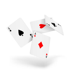Set of four aces deck of cards