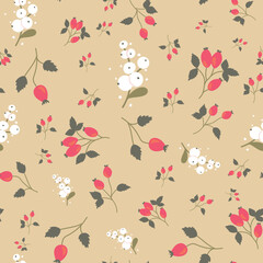 vector beige soft autumn seamless pattern background. Perfect for fabric, scrapbooking, wallpaper projects.