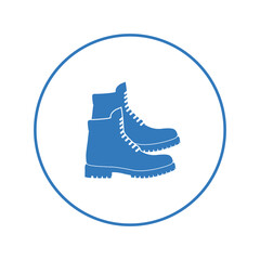 Hiking shoe walking boot icon | Circle version icon |