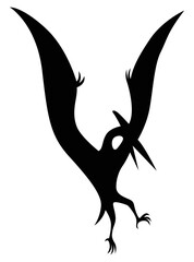 Dinosaur silhouette. Dino monsters icon. Shape of real animal. Sketch of prehistoric reptile. Vector illustration isolated on white. Hand drawn sketch