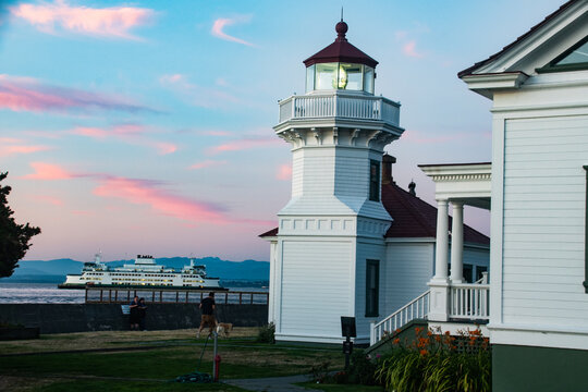 Mukilteo Lighthouse at Sunset