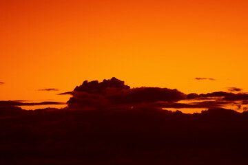 Sunrise view with dramatic clouds and colorful sky