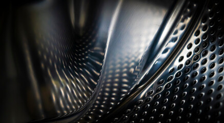 Background with shiny metal, black carbon fiber surface.