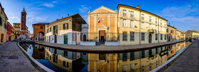 historic old town of Comacchio in italy