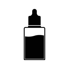 Eye dropper plastic bottle icon | Black Vector illustration |
