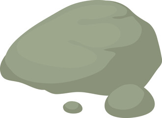 Decorative stone icon isometric vector. Large gray smooth decorative stone icon. Landscaping concept