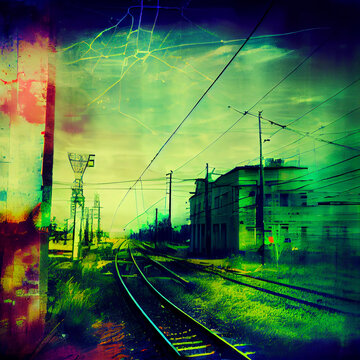 Light Leaks & Cross Processed Film: Urban Trainyard